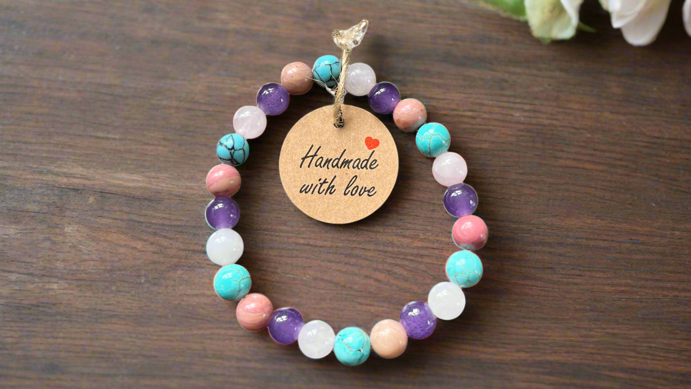 Anxiety & Stress Relief Handmade Crystal Reiki Healing Bracelet