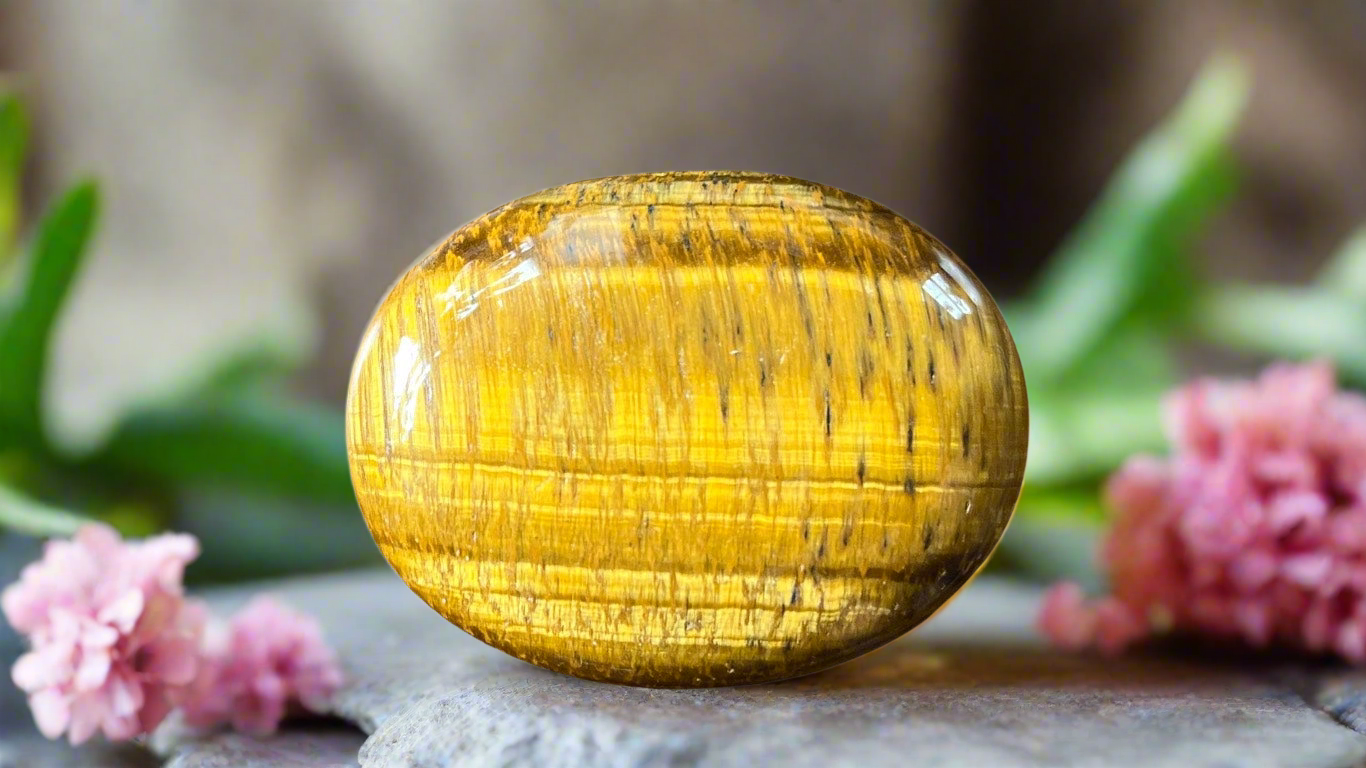 Tiger Eye Palm Stone