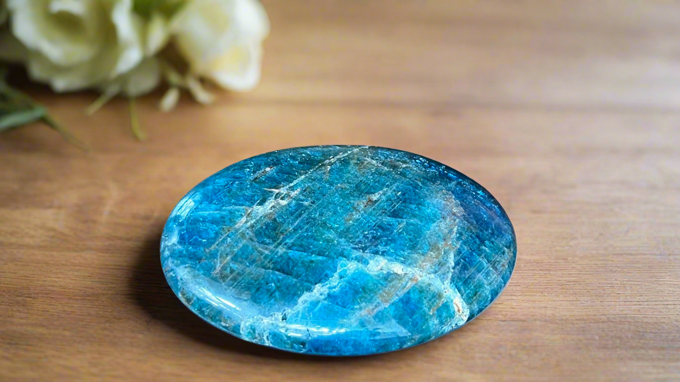Blue Apatite Palm Stone