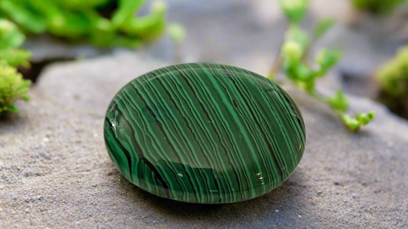 Malachite Palm Stone
