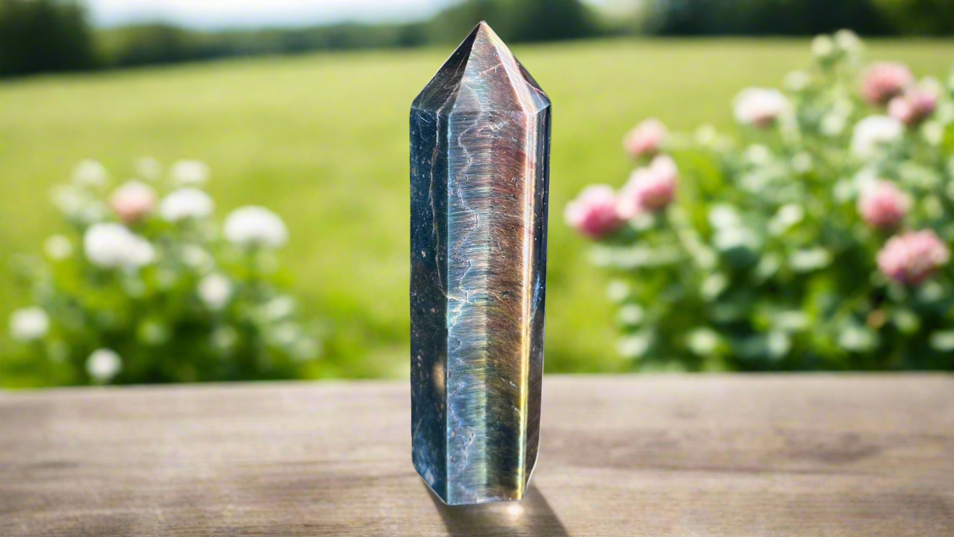 Blue Tiger Eye Tower 10cm