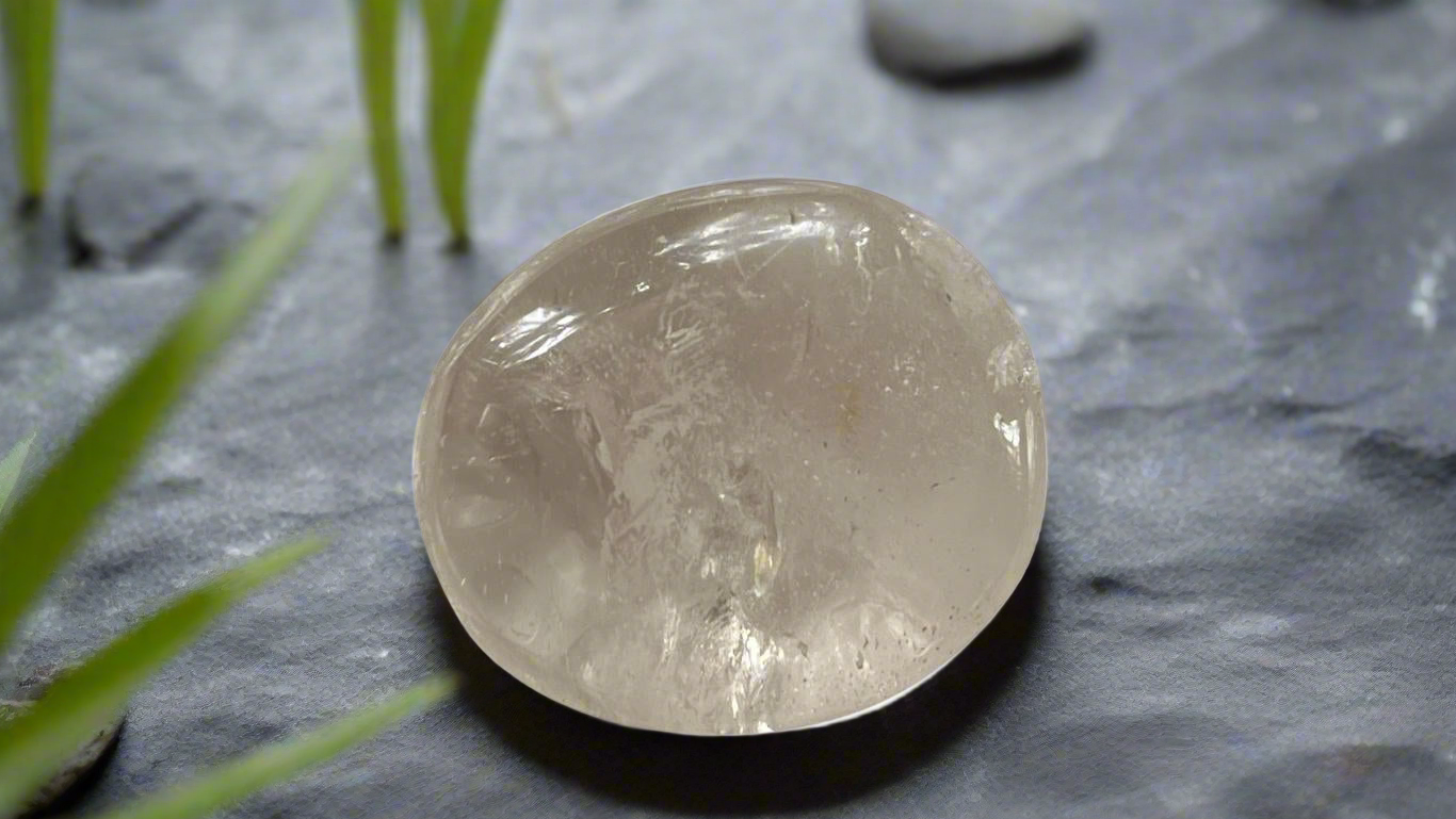 Clear Quartz Palm Stone