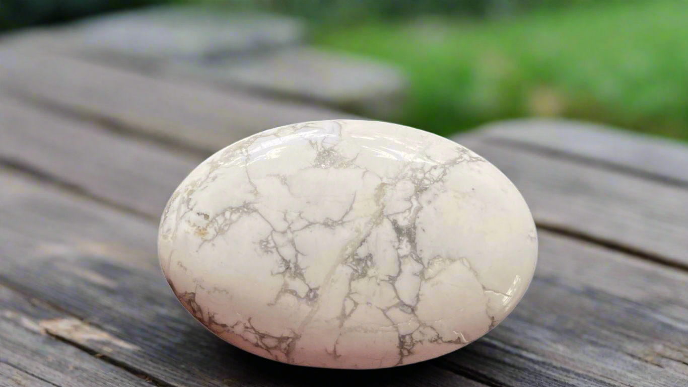 White Howlite Palm Stone