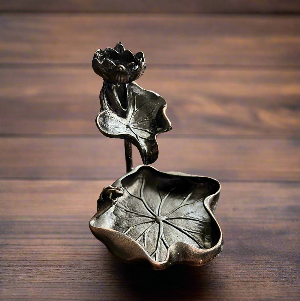Lotus Leaf Back Flow Incense Burner