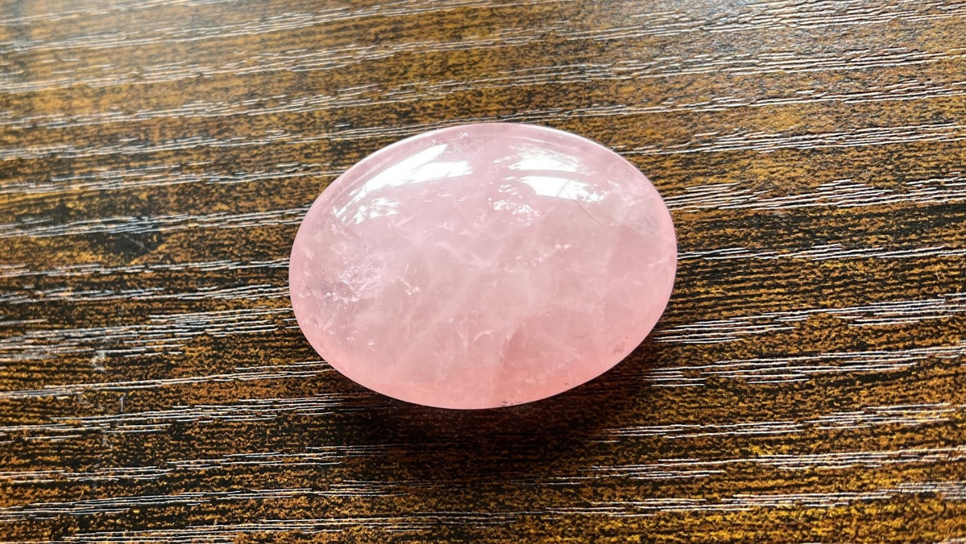 Rose Quartz Palm Stone