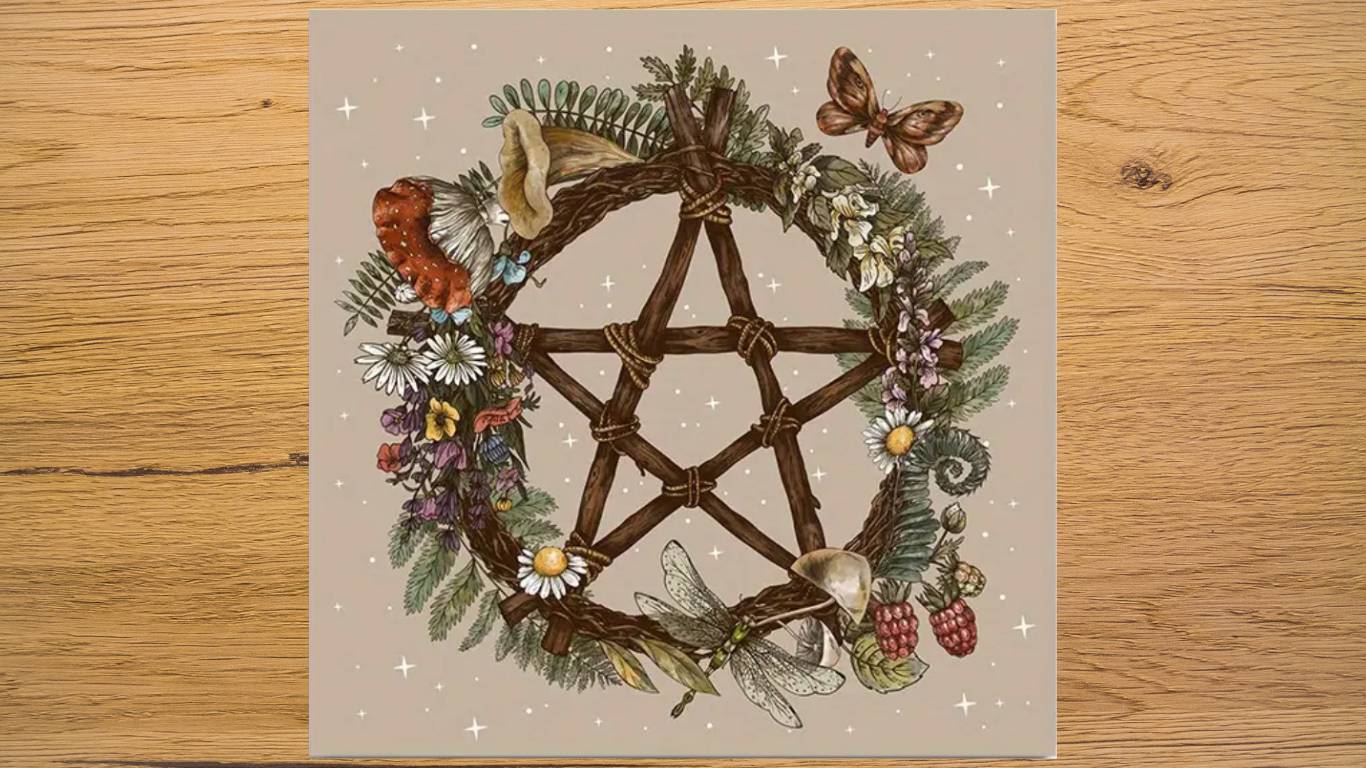 Nature & Pentagram Alter Cloth
