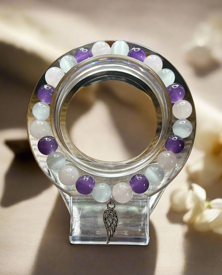 Self Love ~ Healing ~ Protection Handmade Reiki Healing Crystal Bracelet