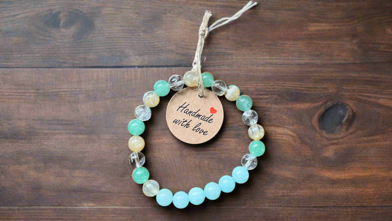 Immune Support & General Wellness Handmade Reiki Crystal Bracelet