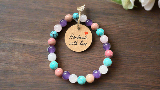 Anxiety & Stress Relief Handmade Crystal Reiki Healing Bracelet
