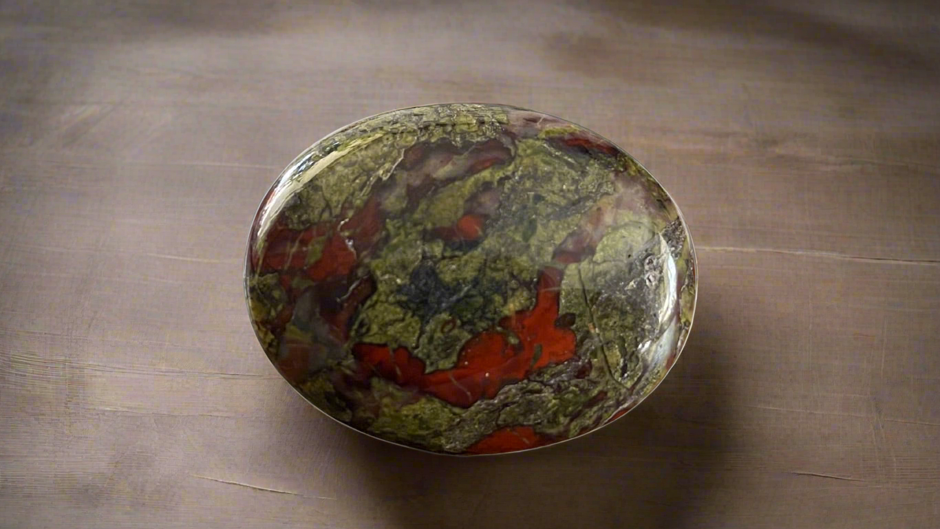 Dragon Blood Jasper Palm Stone