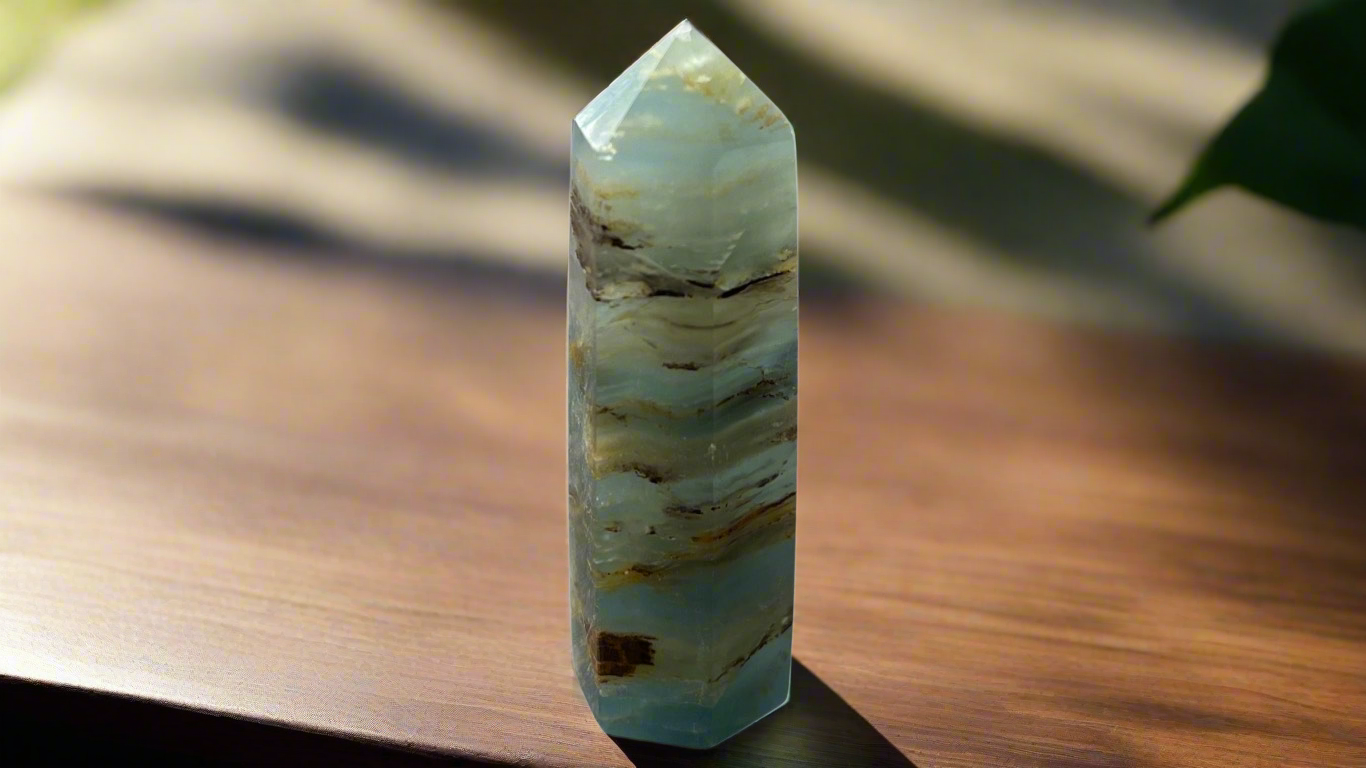 Blue Banded Calcite Tower