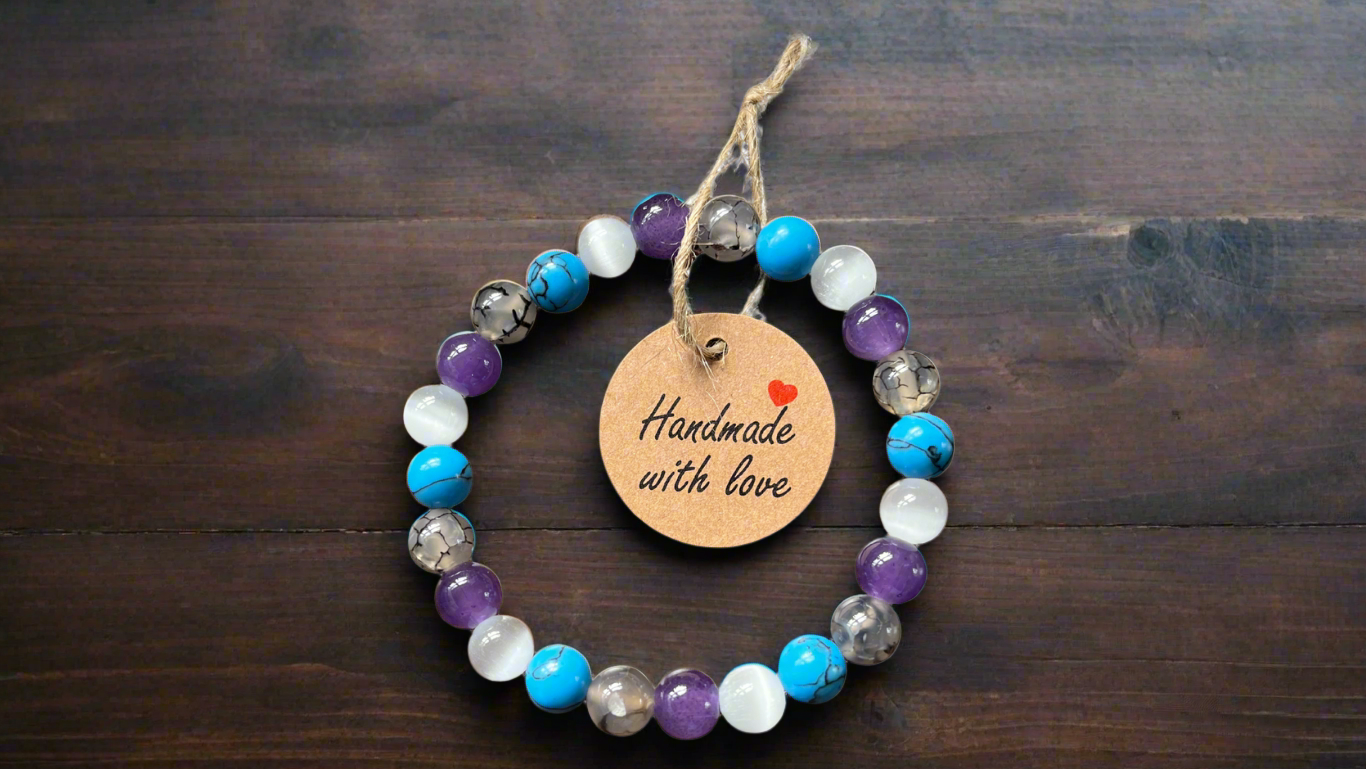 Sleep & Restfulness Handmade Reiki Crystal Bracelet