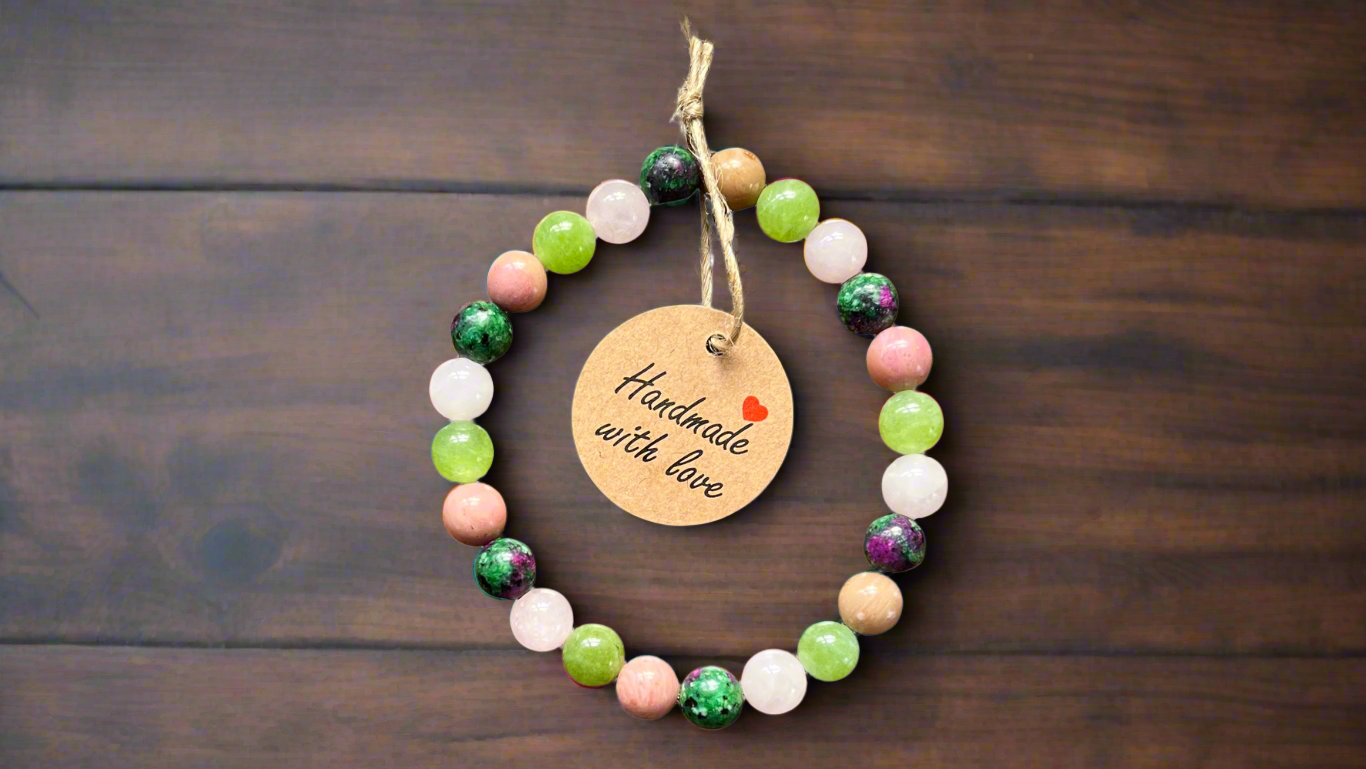 Emotional & Heart Support Handmade Crystal Reiki Healing Bracelet