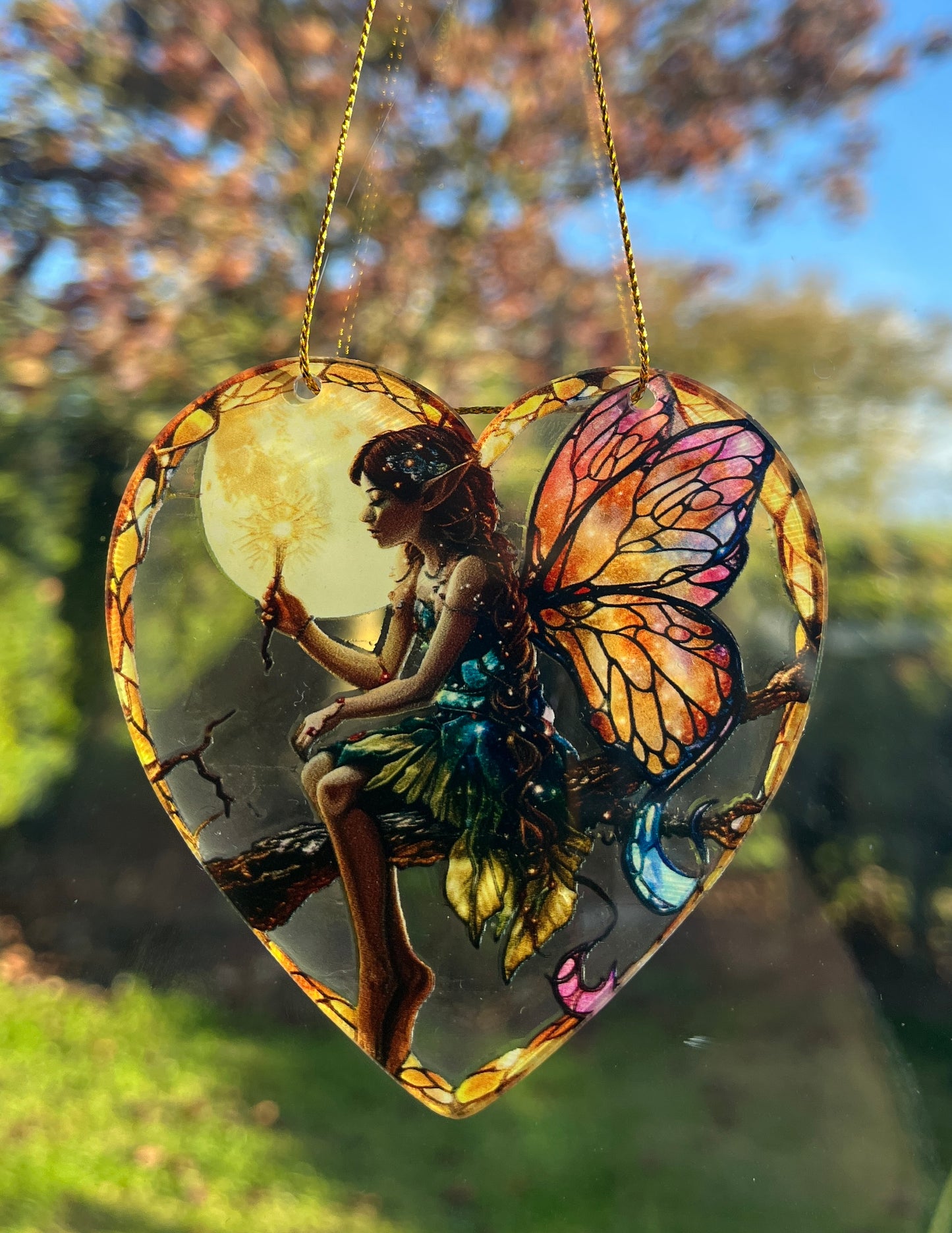 Fairy Heart Shaped Suncatcher