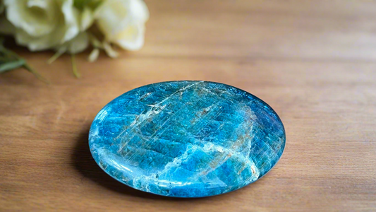 Blue Apatite Palm Stone