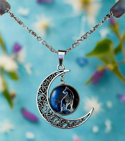 Capricorn Constellation Moon Pendant & Necklace