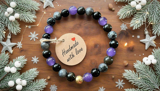 Dark Winter Magic Handmade Crystal Reiki Bracelet