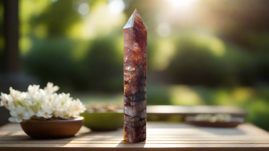 Fire Quartz Pillar 17cm