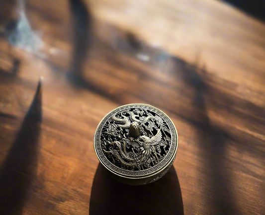 Phoenix & Dragon Design Incense Burner