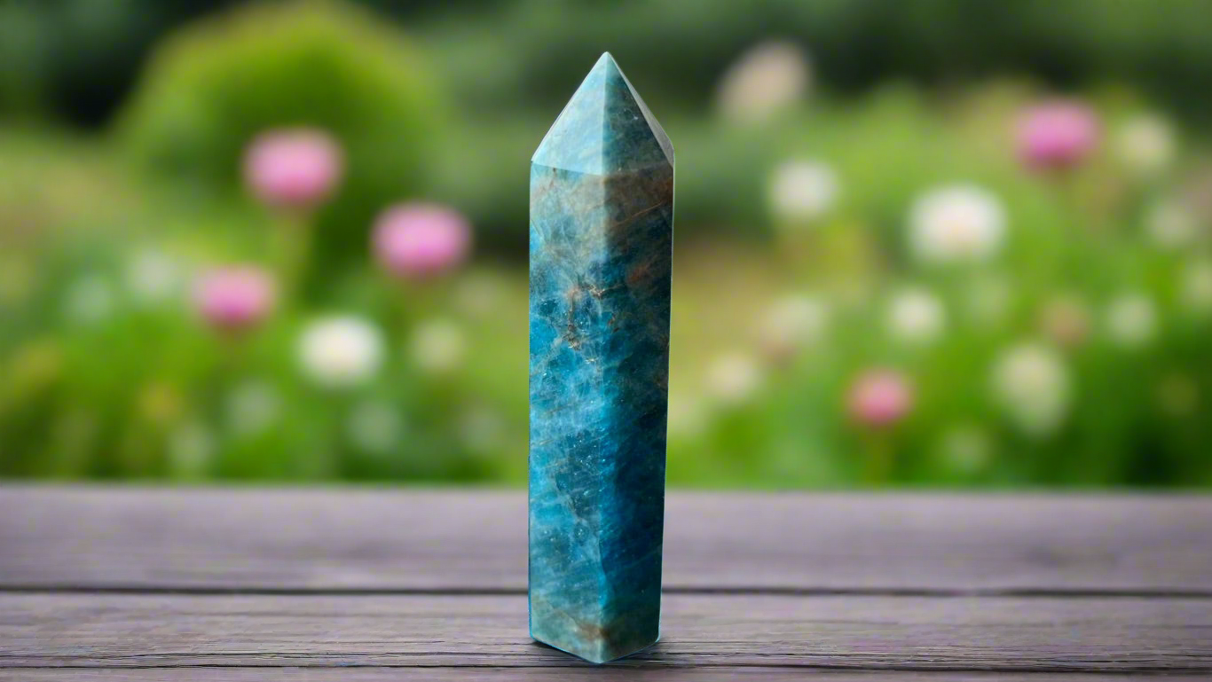 Blue Apatite Tower 8.5cm