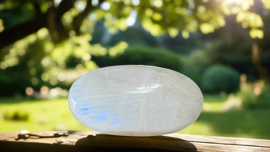 Blue Moonstone Palm Stone