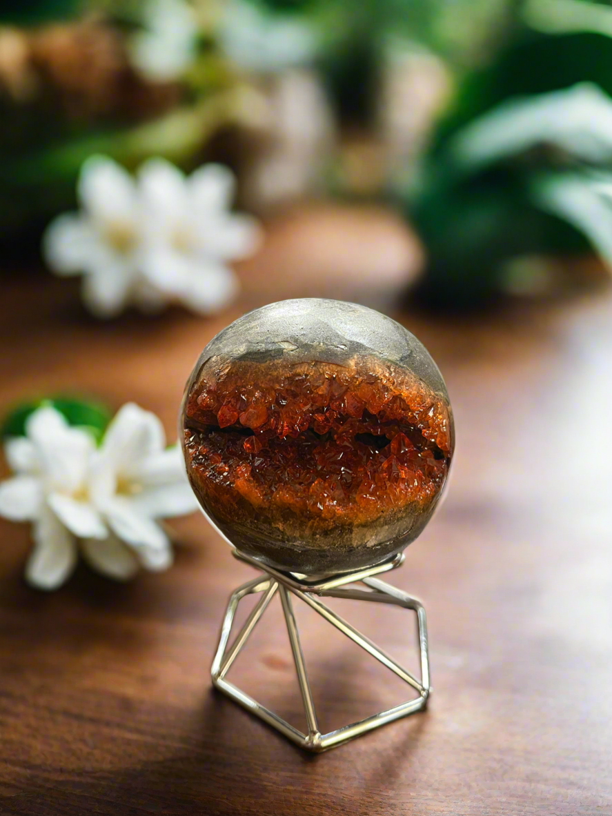 Citrine Druzy Sphere