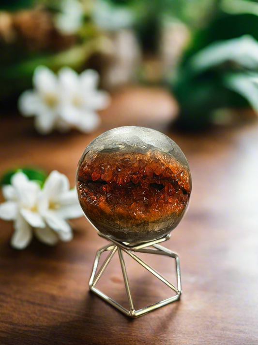 Citrine Druzy Sphere