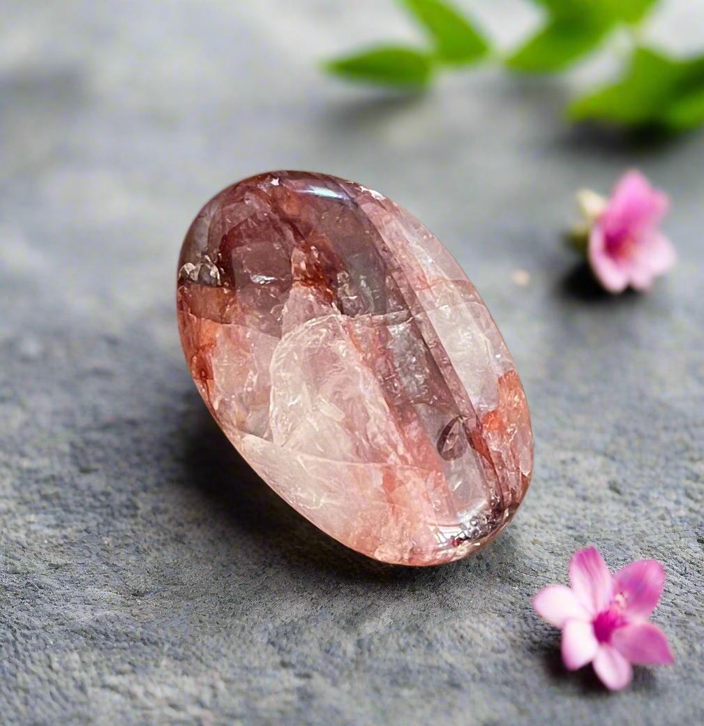 Fire Quartz Palm Stone