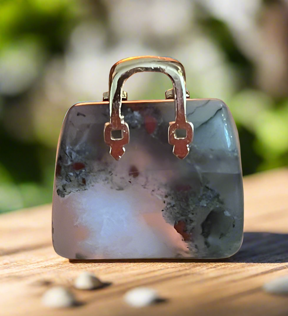 African Bloodstone In Quartz Handbag