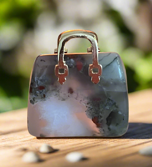 African Bloodstone In Quartz Handbag