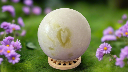Serpentine in White Jade Sphere
