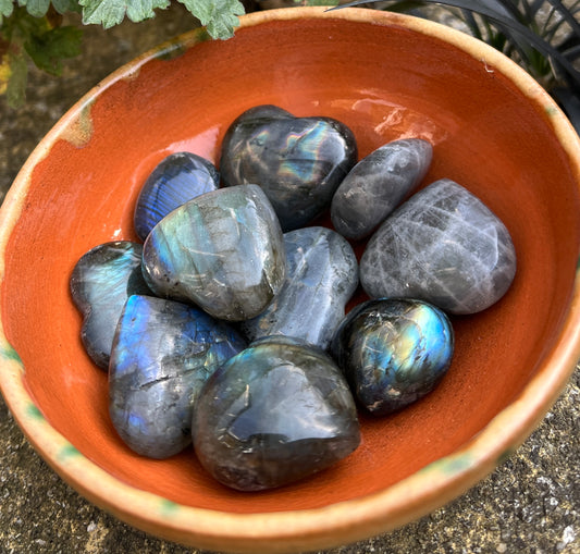 Labradorite Heart