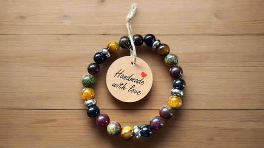 Courage & Confidence Handmade Crystal Reiki Bracelet