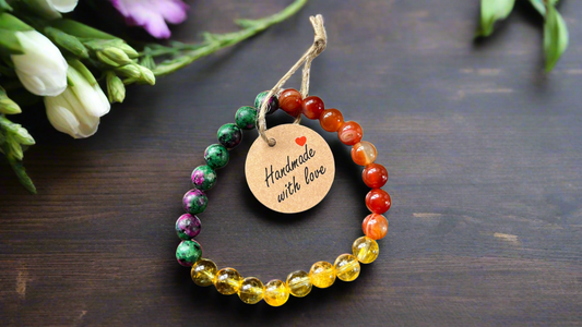 Fatigue & Low Energy Handmade Crystal Reiki Healing Bracelet