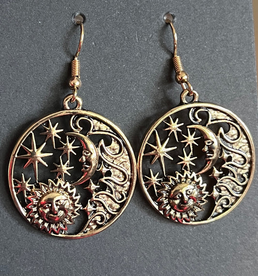 Moon, Sun & Stars Earrings
