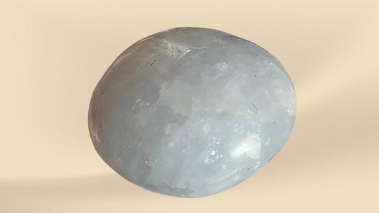 Celestite Palm Stone Large