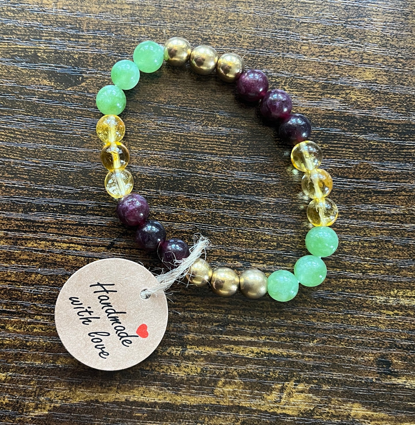 Abundance ~ Prosperity ~ Manifestation Handmade Reiki Charged Crystal Bracelet