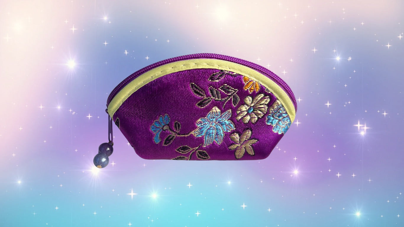 Crystal Keepsake Pouch Purple