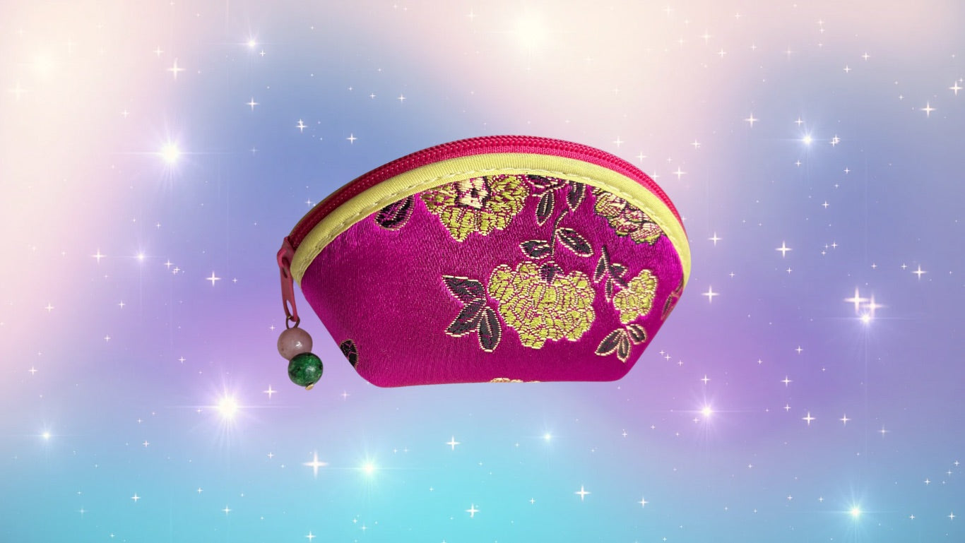 Crystal Keepsake Pouch Pink