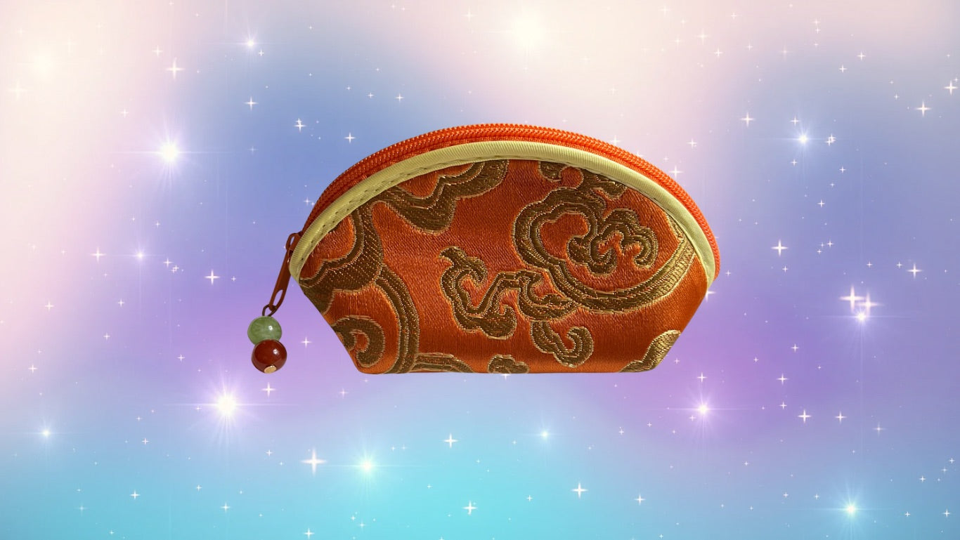 Crystal Keepsake Pouch Orange