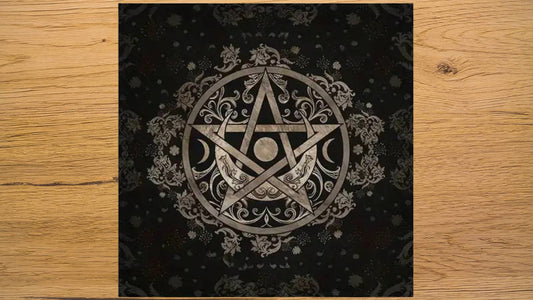 Pentagram Triple Moon Alter Cloth