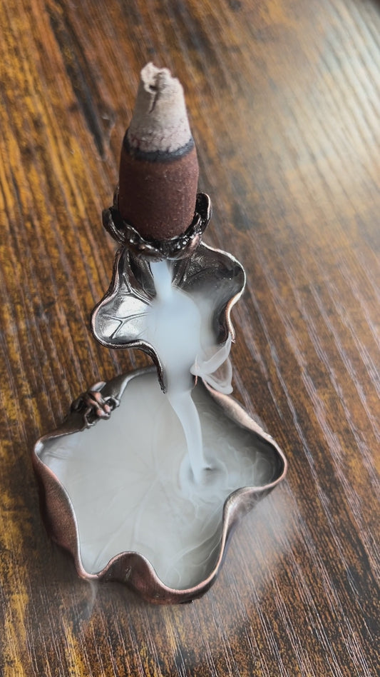 Lotus Leaf Back Flow Incense Burner
